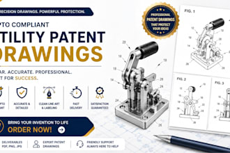 create uspto compliant utility patent drawings for your invention
