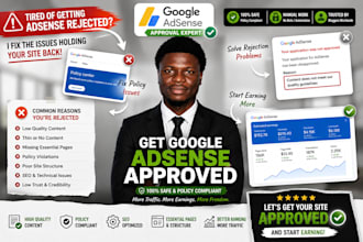 get google adsense approval and fix adsense rejection issues