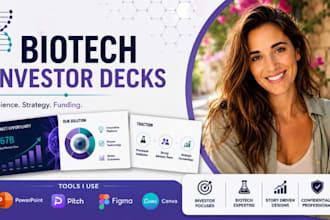 design startup biotech deck, life science fundraising, investor PPT presentation