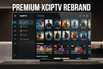 customize xciptv player with premium UI multi dns VPN and admin panel