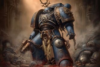 draw a fantasy or warhammer 40k character