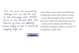do customized handwriting and transcription services