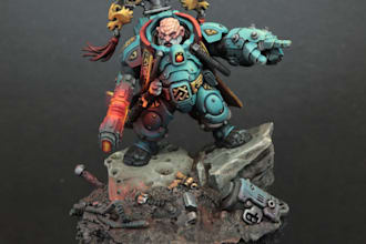 paint your warhammer 40k character, hero or centerpiece mini