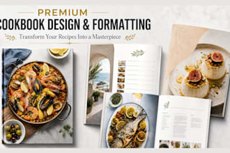 write quality cookbook recipe, cookbook design, cookbook writing and meal plan