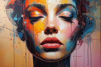 draw abstract painting art or color abstract art