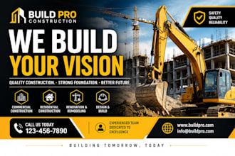 design professional construction and contractor billboards