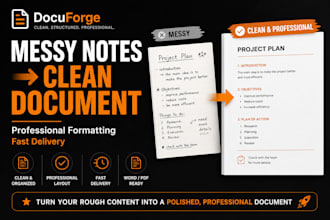 turn your rough notes into a clean professional document