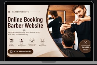 design barbershop website salon website beard oil website with online booking
