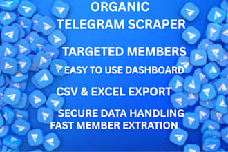 do telegram promotion, scraping subscribers to reach 500k users