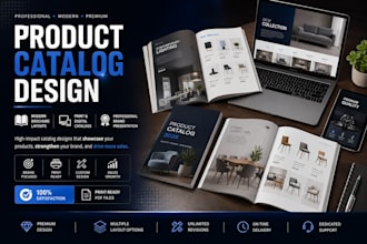 design professional product catalog brochures that showcase products and sales