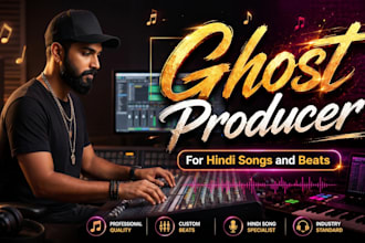 be your ghost producer for hindi rap and  romantic songs