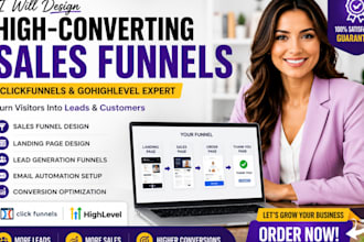design sales funnel in clickfunnels or gohighlevel sales funnel automation ghl