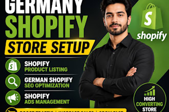 do germany shopify store setup shopify product listing german shopify seo ads