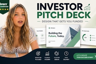 investor pitch deck design, fundraising pitch deck, investor presentation promax