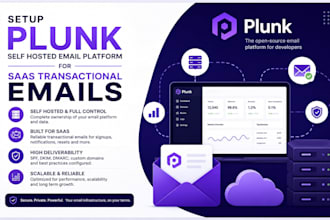 setup plunk self hosted email platform for saas transactional emails