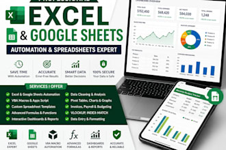 create excel spreadsheets, google sheet vba macros automation formulas  template