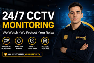 provide 24h cctv monitoring and video surveillance monitoring with instant alert