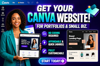 design a canva portfolio website for creators and brands