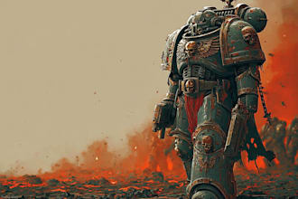design a warhammer 40k character art