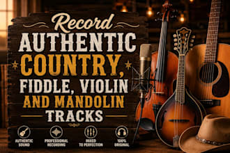record professional mandolin fiddle banjo and country music tracks