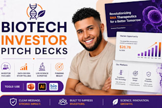 design biotech investor, fundraising, life science startup pitch deck