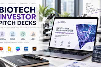 design biotech investor, fundraising, life science startup pitch deck