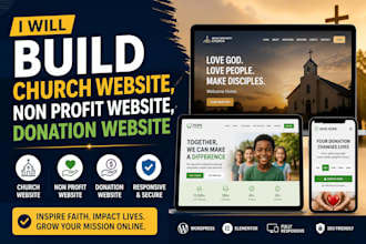 build donation website, church website, non profit website