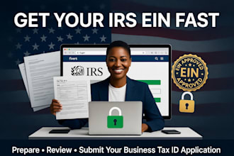 prepare and review your irs ein application for your US business tax id number