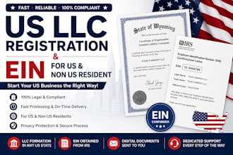 do US llc registration and ein for US and non US resident business setup