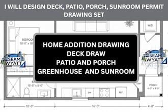 provide deck, patio, porch, sunroom permit drawings