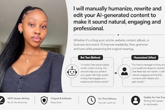 humanize ai content, rewrite and edit ai generated text
