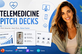 telemedicine pitch deck designer, medical saas investor presentation, healthtech
