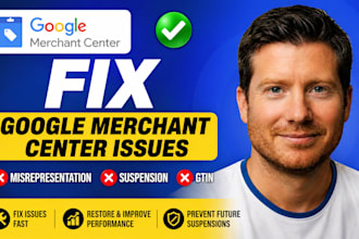 fix google merchant center misrepresentation, suspention, gtin, merchant center