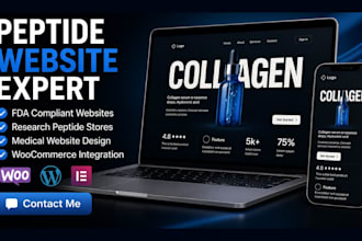 build fda compliant peptide website, medical website and woocommerce SEO store
