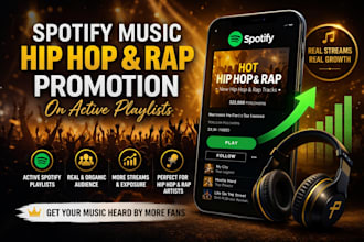 promote your hip hop and rap music on active spotify playlists