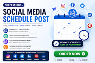 schedule posts on facebook instagram twitter linkedin and more