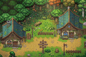 create pixel art tileset pixel art background game environment tilemap