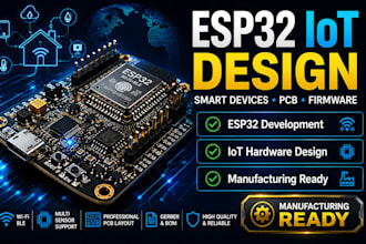 design esp32, arduino and iot hardware pcb for your project