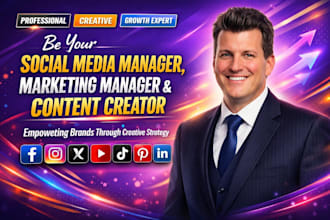be your social media manager social media marketing maneger and content creator