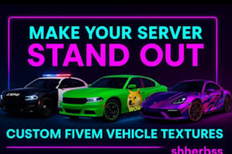 create fivem vehicle models, custom liveries and realistic vehicle wraps