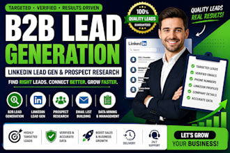 do b2b lead generation for any industry, linkedin lead gen