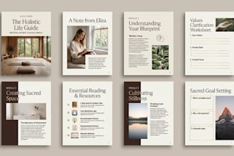 design ebook, workbook, lead magnet and branded pdfs