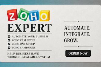 set up zoho CRM, zoho books, zoho forms and zoho one