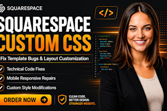 fix squarespace website bugs custom css coding issues and layout modification