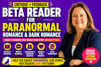 beta read your werewolf romance and paranormal love story beta reader