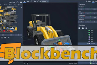 create a custom minecraft blockbench 3d model with textures and animation