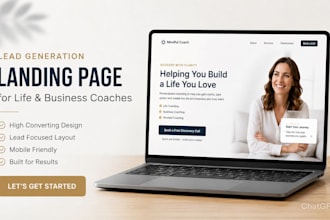 create a lead generation landing page for life and business coaches