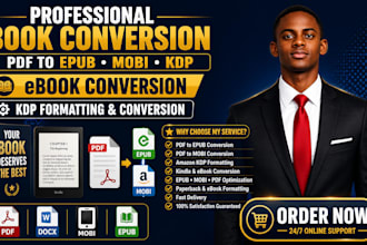 convert PDF to epub, mobi, kdp paperback, ebook conversion, ebook format