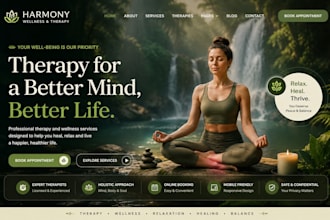 design wix  therapy website wellness spa relaxation website