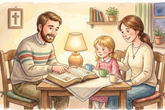 christian children story book illustration christian story book illustration
